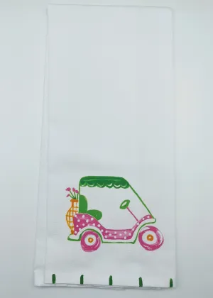 KITCHEN TOWEL - LDD - GOLF CART PINK