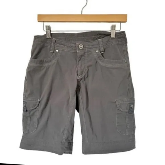 Kuhl Splash Cargo Hiking Shorts 11&quot; Bermuda Short Shadow Gray Size 6