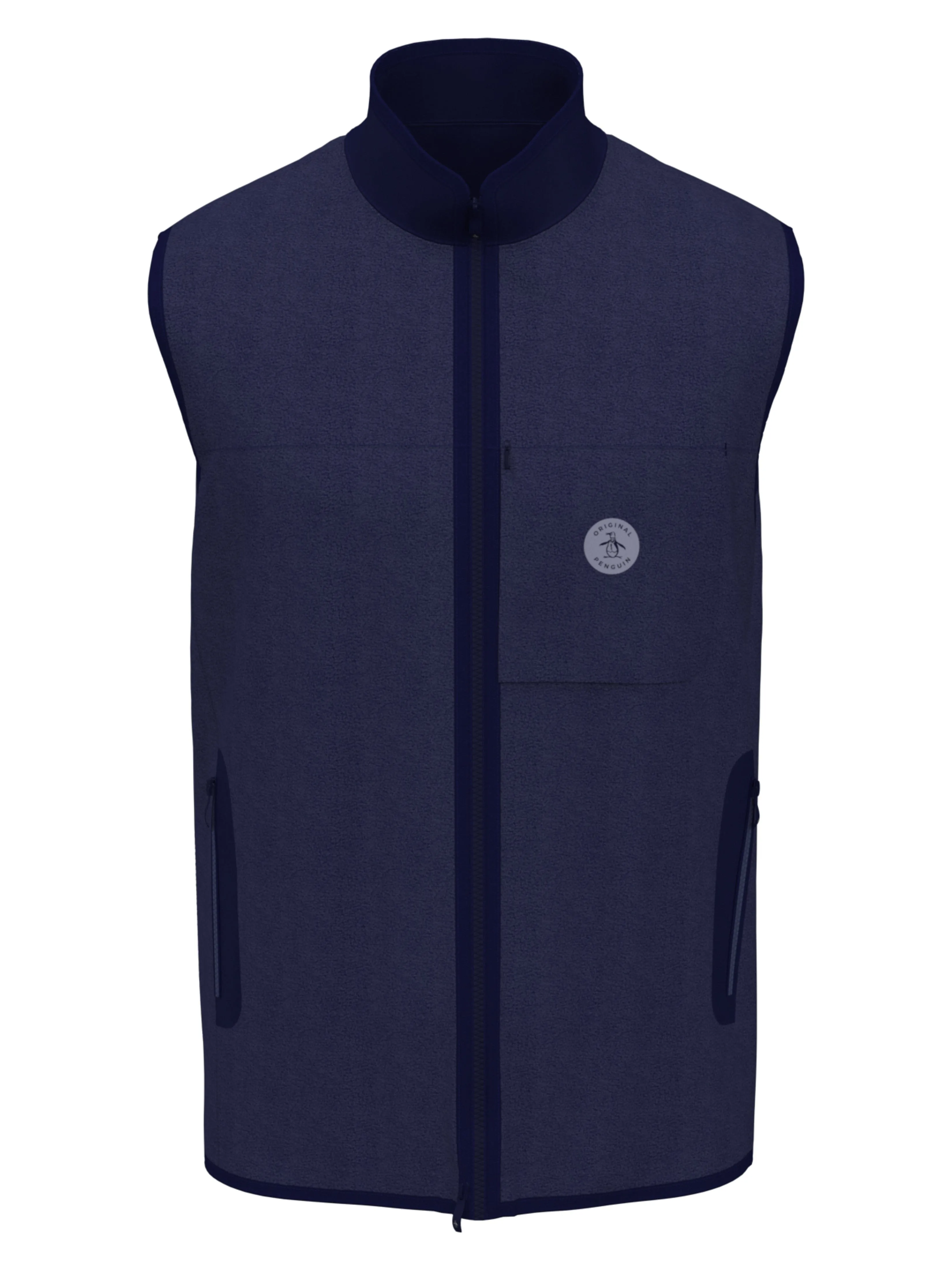 Men's Mixed Media Reversible Fleece Vest