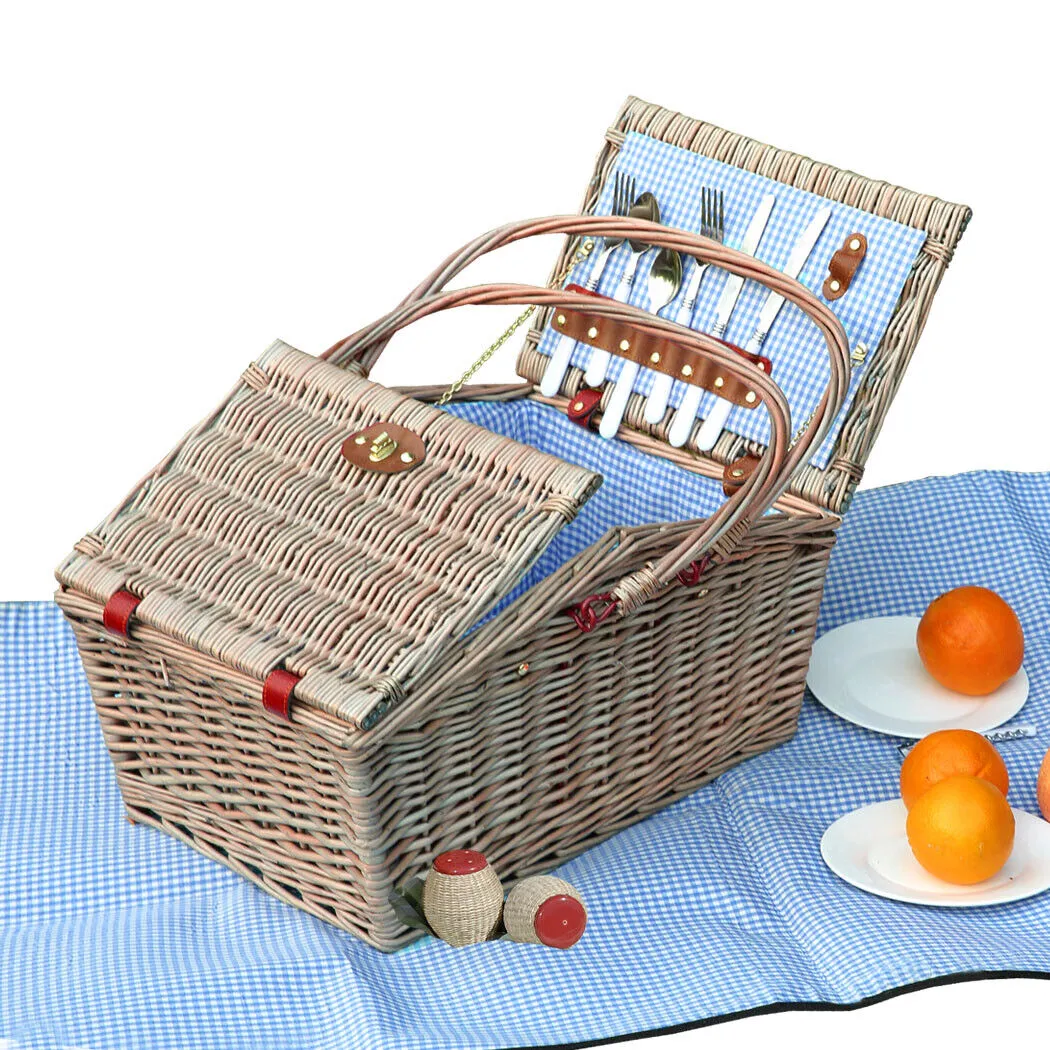 Picnic Basket Willow 4 Person Design A