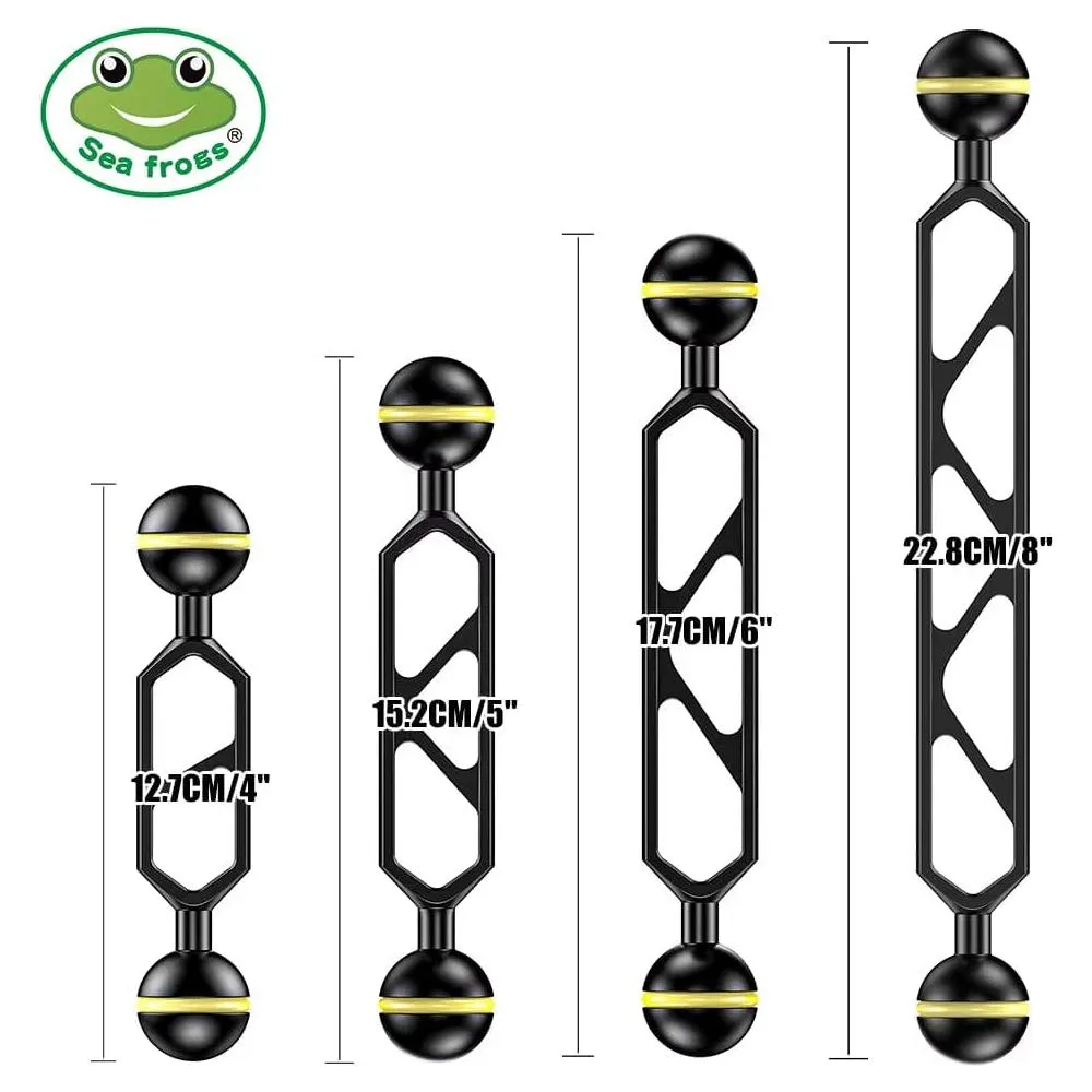 Seafrogs Essential Diving Photography Equipment Dual Ball Joint Arm Lighting System Combination Accessory Anlge Adjustable